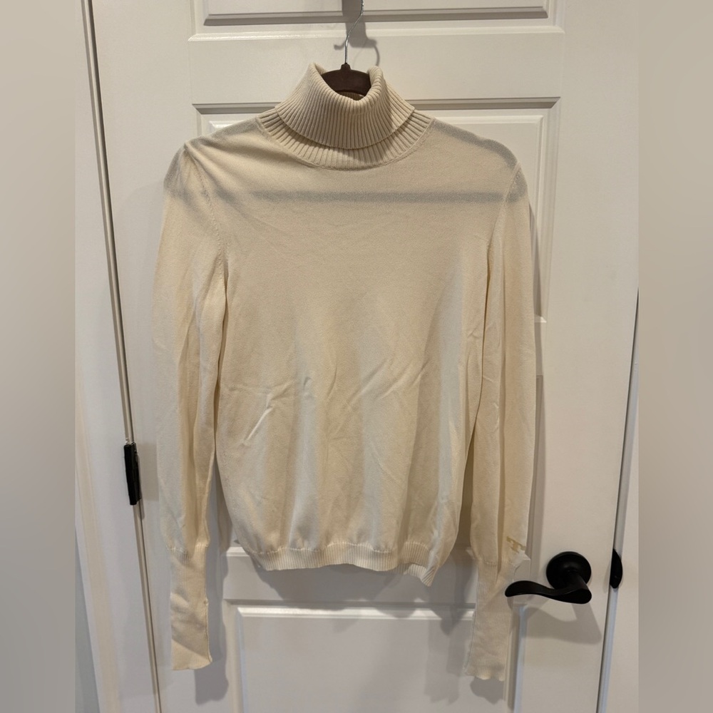 Tory Burch Cream Cowl Neck Sweater